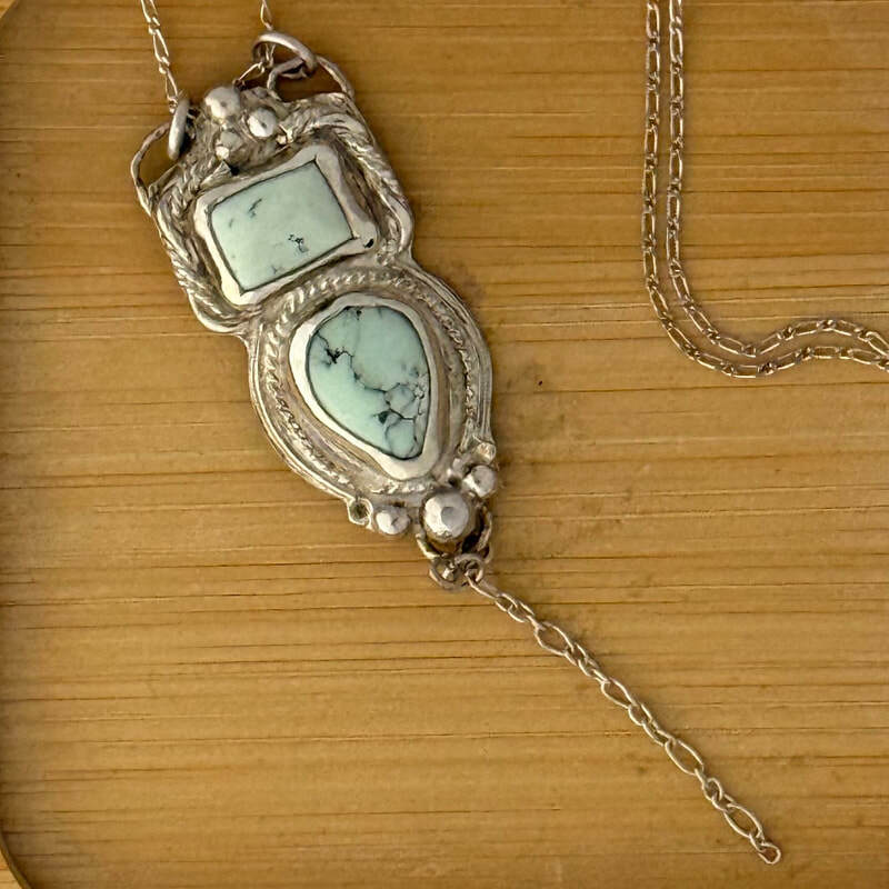 Drop Ur Cards.
Sterling with Emerald Basin Variscite. 17