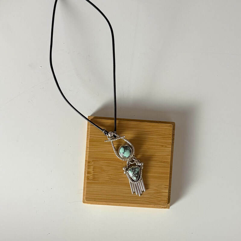 Rope 'Em.
Sterling with Emerald Basin Variscite. 15
