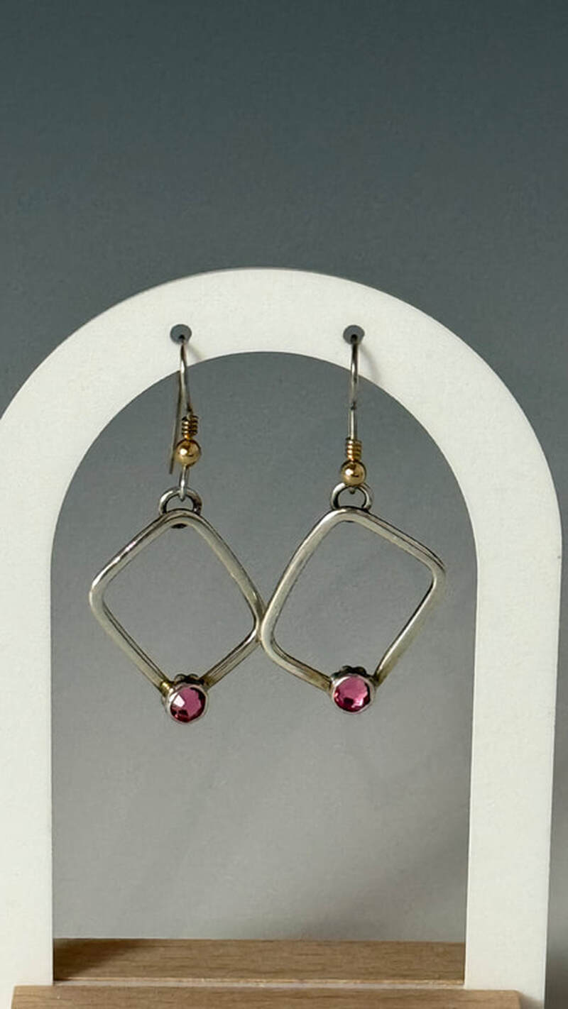 Sterling with pink tourmalines. $65.00