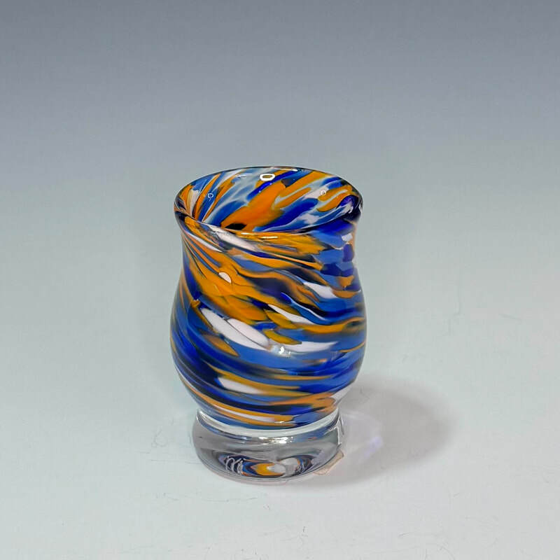 Blue/Orange multi swirl